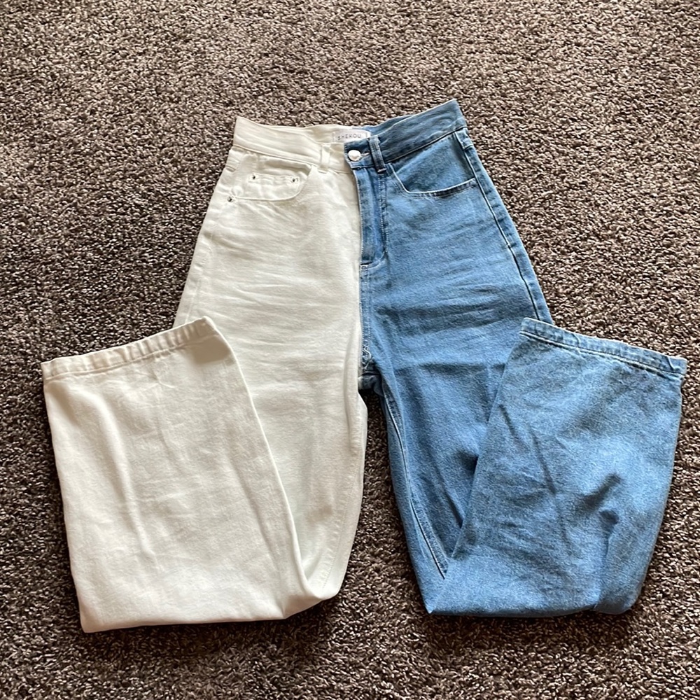 Shekou color block jeans W23/L25